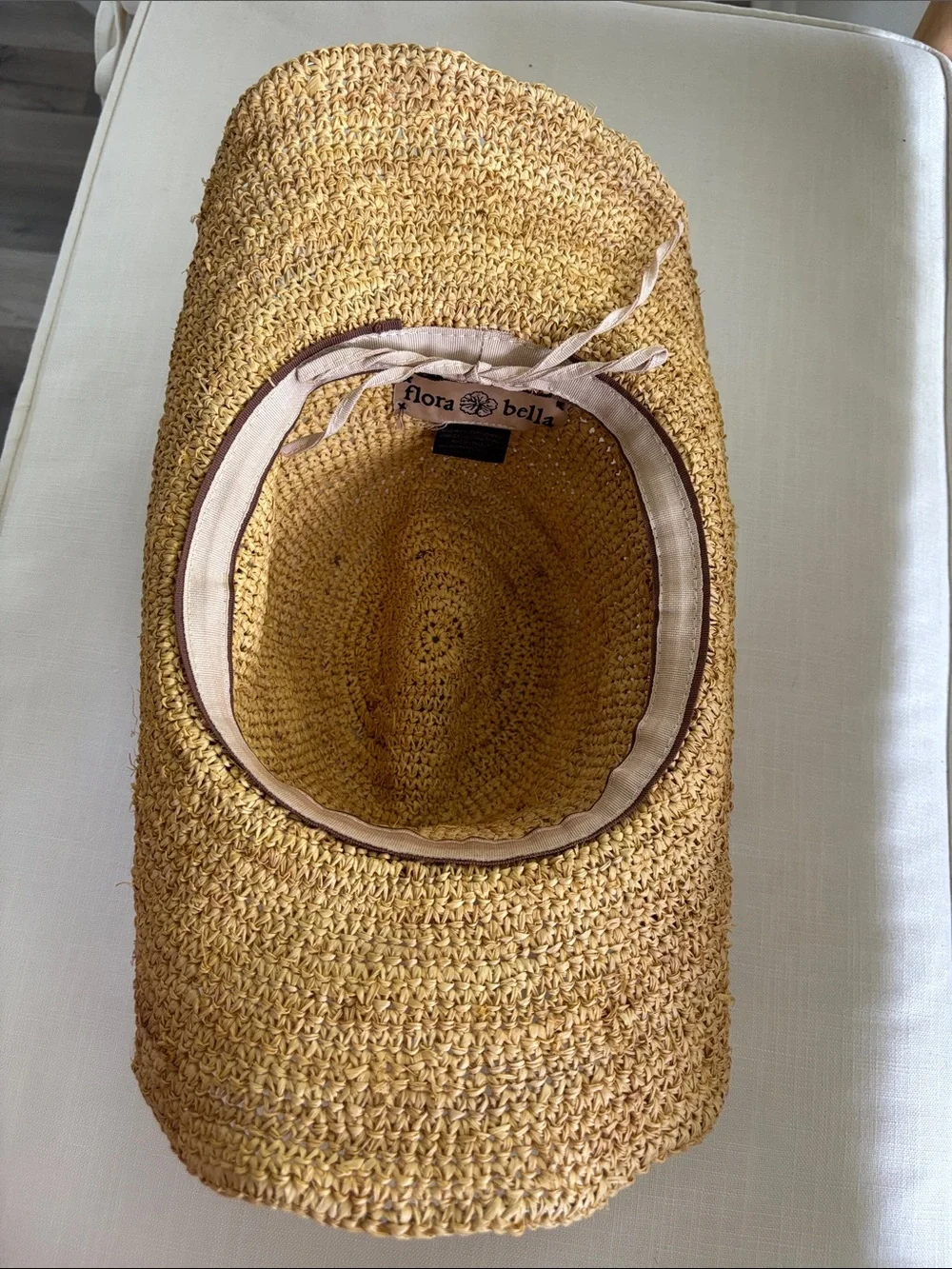 Flora Bella Classic Braided Cowboy Hat in Golden Tan with Twine Accent
